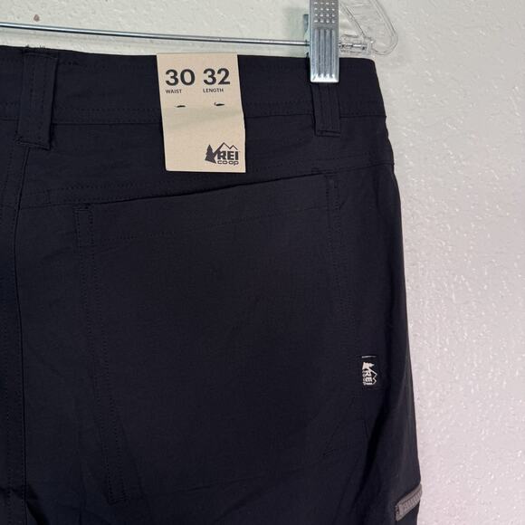 REI Trail Made Pants Mens 30 x 32 Hiking Trail Pant Outdoor UPF 50 Black NEW - Picture 7 of 11